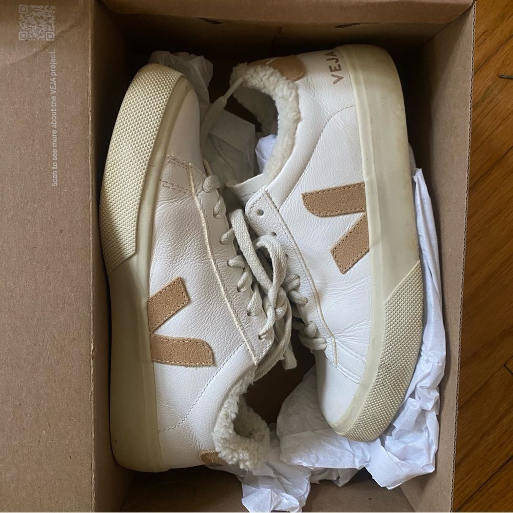 Veja Campo Fured leather white desert sneakers shoes Revolve 36 5 - Picture 13 of 16